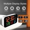 Digital Alarm Clock, Desk Clock with Temperature Humidity,Calendar,Week,Accurate time,Snooze,12/24 H, for bedrooms,Office,4 Level of Brightness