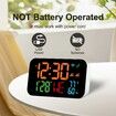 Digital Alarm Clock, Desk Clock with Temperature Humidity,Calendar,Week,Accurate time,Snooze,12/24 H, for bedrooms,Office,4 Level of Brightness