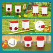 Chicken Bird Feeder Poultry Waterer Set Auto Food Water Dispense Automatic Hen Chick Chook Feeding Drinking Cup 8kg 7L for Coop Fence