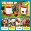 Chicken Bird Feeder Poultry Waterer Set Auto Food Water Dispense Automatic Hen Chick Chook Feeding Drinking Cup 8kg 7L for Coop Fence