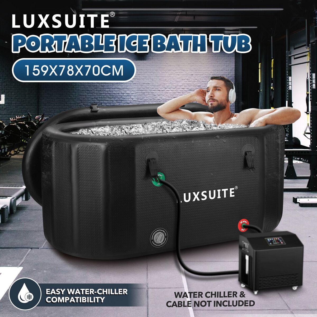 thumbnail image 2 of KPAIDA Cold Plunge Tub XXL Ice Bath Tub For Athletes, Water Chiller Compatible, Inflatable Ice 2 of 11