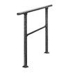 Stair Handrail Railings 2 to 3 Steps Black Metal Adjustable Safety Guard Hand Rails Kit for Outdoor Staircases Decks Porches