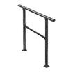 Stair Handrail Railings 2 to 3 Steps Black Metal Adjustable Safety Guard Hand Rails Kit for Outdoor Staircases Decks Porches