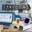 Cell Phone Stand Bluetooth Speaker with Anti-Slip Base,HD Surround Sound,Cool Multi Functional Gadget,Unique Gift for Him,Her,Husband,Wife,Dad,Mom (White)