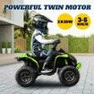 Can-Am Licensed Ride On Car 12V Electric ATV Quad Bike 4 Wheeler 2 Motor Motorised Vehicle Toy with LED MP3 Bluetooth Rechargeable Battery Story Green