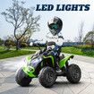 Can-Am Licensed Ride On Car 12V Electric ATV Quad Bike 4 Wheeler 2 Motor Motorised Vehicle Toy with LED MP3 Bluetooth Rechargeable Battery Story Green