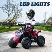 Can-Am Licensed Ride On Car 12V Electric ATV Quad Bike 4 Wheeler 2 Motor Motorised Vehicle Toy with LED MP3 Bluetooth Story Rechargeable Battery Red