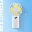 Portable Handheld Fan 5 Speeds Mini Air Cooler USB Rechargeable Small Electric Desk Summer Cooling Quiet Personal Travel Camping Essentials 4000mAh