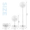 Foldable Desk Stand Fan USB Power Bank Portable Pedestal Floor Table Air Cooler 7200mAh Rechargeable Battery 4 Speeds Summer Cooling Outdoor Indoor