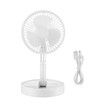 Foldable Desk Stand Fan USB Power Bank Portable Pedestal Floor Table Air Cooler 7200mAh Rechargeable Battery 4 Speeds Summer Cooling Outdoor Indoor