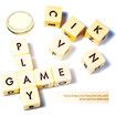 The Crossword Solitaire Game, 2024 New Dice Game with Twelve Dice Letters, Crossword Solitaire Dice Game, Wooden Letter Tiles for Camping Games