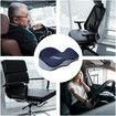 Seat Cushion for Back Relief, Tailbone, Hip, Hamstring, Memory Foam Comfort Ischial Tuberosity Pillow for Home, Office (Navy)