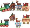 Wooden Mini Train Christmas Ornament Decor for Christmas Birthday Gift Party Favors Home & Kindergarten Decor