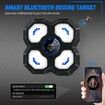 Boxing Machine Music Smart Bluetooth Trainer Wall Mounted LED Electronic Workout Focus Training Gloves Home Office Gym Fitness Black
