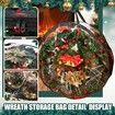 4 Pieces Clear Christmas Wreath Storage Container 24 Inches Xmas Wreath Storage Bag Plastic Christmas Garland Container with Dual Zippers and Reinforced Handles (Black)