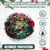 4 Pieces Clear Christmas Wreath Storage Container 24 Inches Xmas Wreath Storage Bag Plastic Christmas Garland Container with Dual Zippers and Reinforced Handles (Clear)