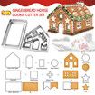 Gingerbread House Cookie Cutter Set, 3D House Cookie Cutters, Gingerbread House Kit for Holiday, Winter, Christmas and Gingerbread House Kit for Kids