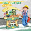 3in1 Kids Work Bench 254pcs Construction Toys Tool Set Building Repair Table Educational Learning Toolkit Play House Rocking Horse Rolling Ride On Toy