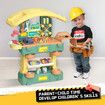 3in1 Kids Work Bench 254pcs Construction Toys Tool Set Building Repair Table Educational Learning Toolkit Play House Rocking Horse Rolling Ride On Toy