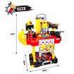 3in1 Kids Work Bench 85pcs Construction Toys Tool Set Toolbox Table Trolley Toolkit Educational Pretend Role Learning Repair Building Playset