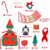 Elf on shelf Christmas Accessories for Elf Doll, Santa Clothing Babie Fashion Dressup Gifts Red Hammock  Doll Not included