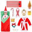 Elf on shelf Christmas Accessories for Elf Doll, Santa Clothing Babie Fashion Dressup GiftsGreen Sleep bag  Doll Not included