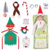 Elf on shelf Christmas Accessories for Elf Doll, Santa Clothing Babie Fashion Dressup GiftsGreen Sleep bag  Doll Not included