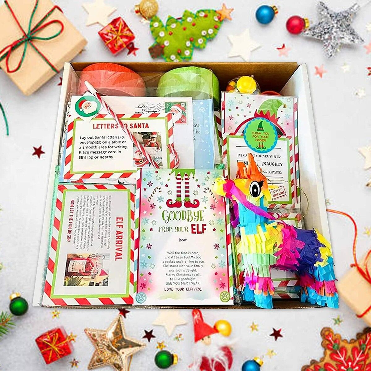 Elf Kit 24 Days of Christmas,Christmas Elf Kit,elf on The Shelf,Christmas Activities,Best Christmas Countdown Gift (24 Days)