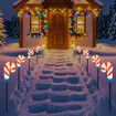 Solar Lights Outdoor Christmas Decorations: Candy Cane Light Colorful for Yard Decor Outside, LED Pathway Stake Lighted Waterproof Garden Decorative