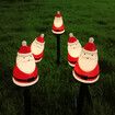 Solar Christmas Garden Stake Lights, Outdoor Waterproof Solar Santa Claus Garden Stake Christmas Pathway Lights