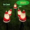 Solar Christmas Garden Stake Lights, Outdoor Waterproof Solar Santa Claus Garden Stake Christmas Pathway Lights