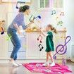 Dance Mat Toys for Girls, Dance Mixer Rhythm Step Play Mat, Dance Pad with LED Lights, Built-in Music, Dance Game Toy Gifts