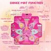 Dance Mat Toys for Girls, Dance Mixer Rhythm Step Play Mat, Dance Pad with LED Lights, Built-in Music, Dance Game Toy Gifts