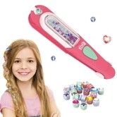 Kids Hair Gem Stamper Braid Kit   Bling Hair Jewels for Girls Hair Styling Tool with Reusable Shining Diamonds Christmas Birthday Gifts Kids Ages 3+