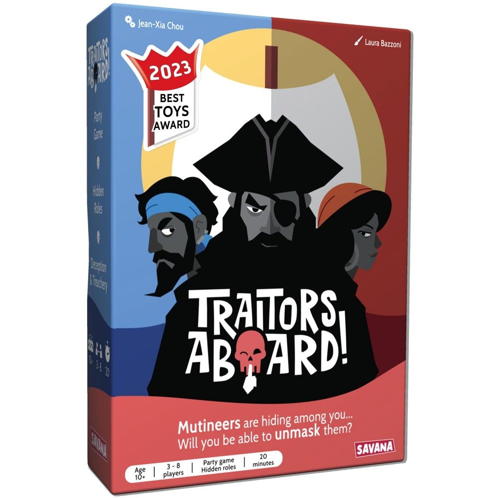 Traitors Aboard - Award Winning Secret Identity Party Game Bluffing and Betrayal | Easy to Learn, 15-Minute Round | Popular Games for 3-8 Players -