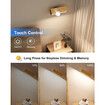 Battery Operated Wall Sconce,Wireless Rechargeable Wall Sconce,Wall Mounted Reading Light,Dimmable Magnetic Wall Mounted Lamp,LED Wall Lights Rotatable for Bedroom,Living Room (1 Pack)