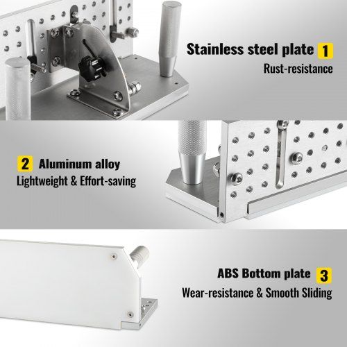 Belt Grinder Knife Jig, 9-4/5\'\' Long Sharpening Locator, 85°~ 115°Adjustable Angle, Belt Knife Sharpener Jig with Tool Holder, Dual Handles, Knife Making for Belt Sander Machine - Large