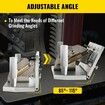 Belt Grinder Knife Jig, 9-4/5\'\' Long Sharpening Locator, 85°~ 115°Adjustable Angle, Belt Knife Sharpener Jig with Tool Holder, Dual Handles, Knife Making for Belt Sander Machine - Large