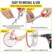 Adjustable Hole Saw Cutter Kit, 1-5/8" to 8" (40-200 mm), Two Replaceable Pilot Drill Bits, Twin Blade Recessed Hole Saw with PC Dust Shield, for Recessed Lights, Ceiling Speakers, Vent Holes