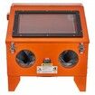 40 Gallon Sandblasting Cabinet, 40-120PSI Portable Benchtop Sand Blasting Cabinet, Heavy Duty Steel Sand Blaster with Blasting Gun & 4 Ceramic Nozzles for Paint, Stain, Rust Removal