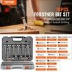 Forstner Bit Set, 16 Pcs Forstner Drill Bits Set, 1/4" to 1-5/8", Carbon Steel, with Universal Round Shank, Forstner Drill Bit for Wood and Composite Board, Forstner Bits for Woodworking