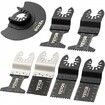 50 PCS Oscillating Saw Blades, Quick Release Multitool Blades Kit, HCS Tool Blades for Wood Plastic Metal Nails Bolts, Compatible with Dewalt Dremel Fein Worx Bosch Makita Milwaukee