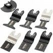 50 PCS Oscillating Saw Blades, Quick Release Multitool Blades Kit, HCS Tool Blades for Wood Plastic Metal Nails Bolts, Compatible with Dewalt Dremel Fein Worx Bosch Makita Milwaukee