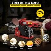 Belt Sander 4" x 36", Disc Combo Sander 6",Electric Adjustable Bench Belt Sander 375W,Grinder Bench Sanding Machine With 4 Rubber Foot Pad