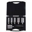 Annular Cutter Set, 6 pcs Weldon Shank Mag Drill Bits, 2" Cutting Depth, 1" to 2" Cutting Diameter, M2AL High-Speed Steel, with 2 Pilot Pins and Portable Case, for Using with Magnetic Drills