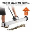 24.9 kg Rolling Magnetic Sweeper with Wheels,Push-Type Magnetic Pick Up Sweeper, Large Magnet Pickup Lawn Sweeper with Telescoping Handle, Easy Cleanup of Workshop Garage Yard