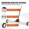 24.9 kg Rolling Magnetic Sweeper with Wheels,Push-Type Magnetic Pick Up Sweeper, Large Magnet Pickup Lawn Sweeper with Telescoping Handle, Easy Cleanup of Workshop Garage Yard