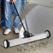 24.9 kg Rolling Magnetic Sweeper with Wheels,Push-Type Magnetic Pick Up Sweeper, Large Magnet Pickup Lawn Sweeper with Telescoping Handle, Easy Cleanup of Workshop Garage Yard