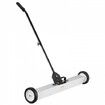 24.9 kg Rolling Magnetic Sweeper with Wheels,Push-Type Magnetic Pick Up Sweeper, Large Magnet Pickup Lawn Sweeper with Telescoping Handle, Easy Cleanup of Workshop Garage Yard