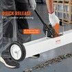 36-Inch Magnetic Sweeper with Wheels Telescoping Magnetic Pickup Tool